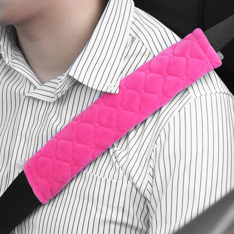 Universal Car Seat Belt Cover Adjustable Plush Car Safety Belt Cover Shoulder Pad for Kids Child Adults Car Interior Accessories