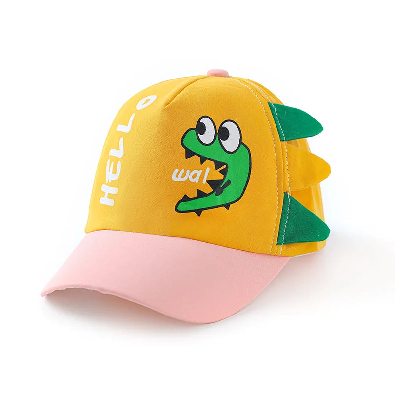 Cute Dinosaur Baby Bucket Hat Summer Newborn Baseball Cap Outdoor Beach Kids Baby Boy Girl Cartoon Bear Sun Hats Bonnets