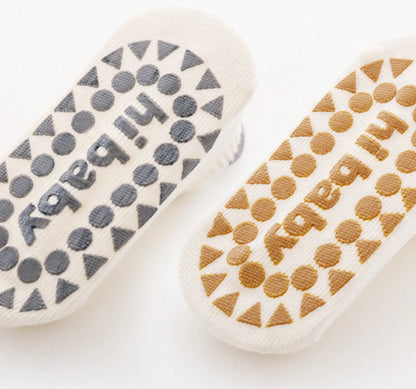 Lot de 3 paires de chaussettes d'été pour bébé, couleur unie, antidérapantes, en silicone, en maille respirante, fines, pour l'intérieur