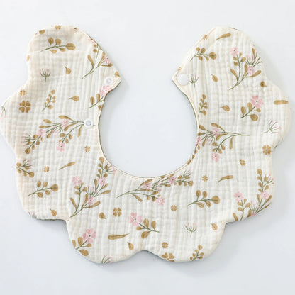 New 6 Layers Cotton Two-sided Usable Baby Feeding Drool Bib Cute Infants Saliva Towel Burp Cloth For Newborn Toddler Kids Bibs