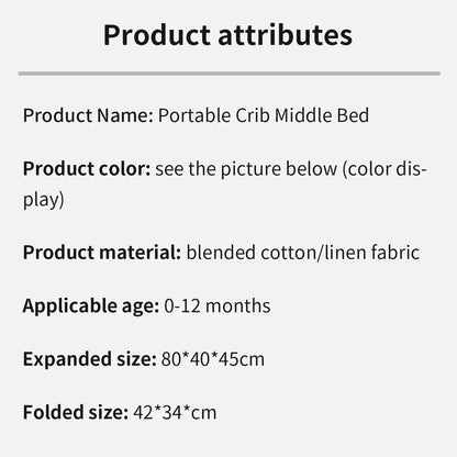 Baby Bed Cribs Newborns Sleeping Nest Travel Beds Foldable Babynest Mosquito Net Bassinet Infant Sleeping Basket For 0-24month