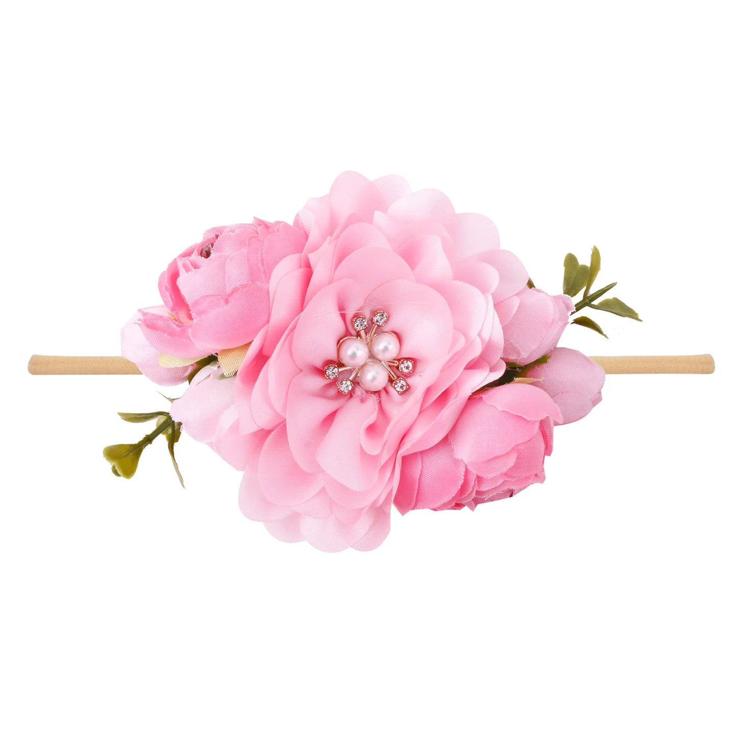 Baby Princess Flower Headband Girl's Floral Head Band Girl Flower Fontanelle Hair Dressing Headbands with big flower for party