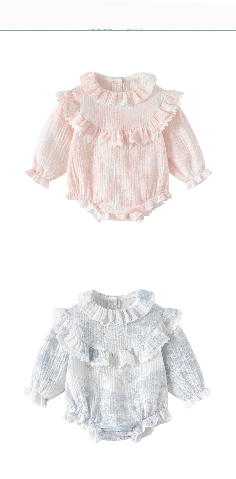 Barboteuse pour bébé fille, barboteuse à volants, col à volants, motif floral, vêtements de princesse pour nouveau-né