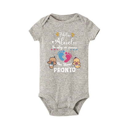 J'ai hâte de vous rencontrer grand-mère et grand-père, body pour bébé, annonce de grossesse, barboteuse, vêtements de révélation de bébé pour grands-parents