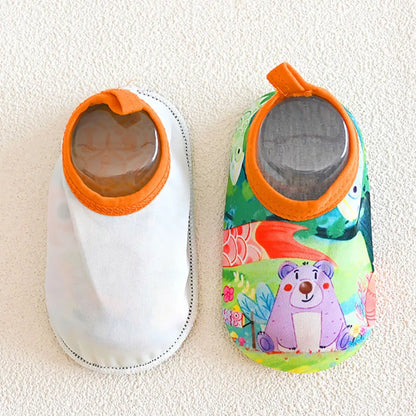 Chaussures d'eau pour bébé, motif animal de dessin animé coloré, pour piscine, plage, enfants, natation, surf, sport, baskets, chaussettes antidérapantes pour intérieur et extérieur