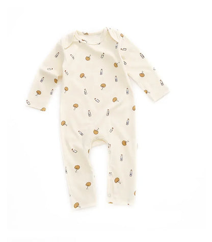 0-24M Nouveau-né Enfant bébé Garçons Filles Vêtements Printemps Imprimé Barboteuse Mignon Doux Coton Combinaison Manches Longues Coton Automne Bébé Tenue