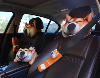Cartoon Car Seat Belt Cover Universal Auto Seat Belt Shoulder Pad Cushion Protector Safety Protection Warm Flannel Interior Seat
