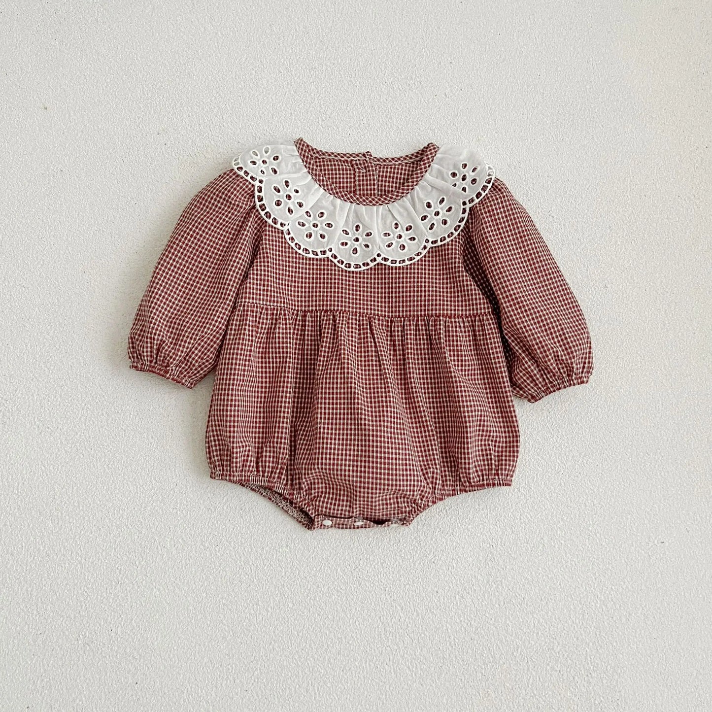 Robe d'automne à manches longues et col en dentelle pour bébé fille, tenue princesse pour nouveau-né
