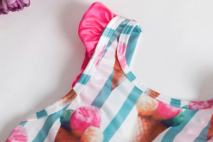 Maillots de bain pour bébé fille, ensemble bikini d'été, protection solaire, mignon, floral, pour tout-petits, maillots de bain une pièce pour la plage