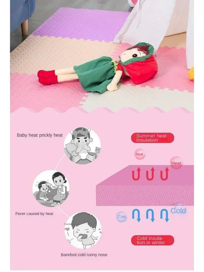 30×30x1.0cm Anti-slip Thickening Puzzle Mat Carpet for Baby Children's Room Game Playing Activity & Livingroom & Bedroom