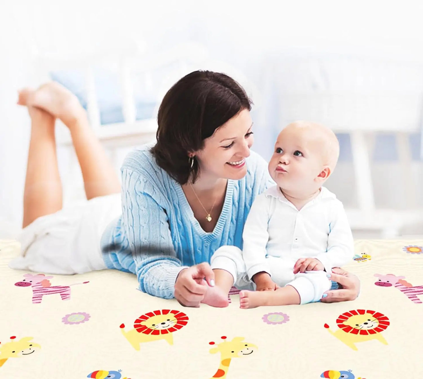 Foldable Lightweight Baby Play Mat, Waterproof Soft Cushion Portable Activity Mat, Non-slip Thick One-piece Foam Crawling Mat