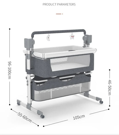 Baby Bed Baby Crib Cradle Newborn Baby cot Cradle Nest Baby Resting Travel Bed Game Bed with Mosquito Net Sleeping Rocking Bed