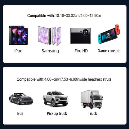 Kids Rear Seat Ipad Holder Car Seat Back Storage Hook for Phone Ipad Support Travel Child Baby Watching Cartoon Headrest Bracket