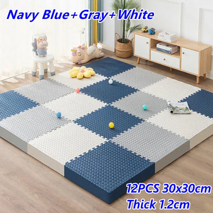 Baby Play Mat 12PCS Thick 1.2cm Activities for Play Mats Tatame Baby Mat Playroom Mat Floor Noise Mat Puzzle Mat Crawling Mat