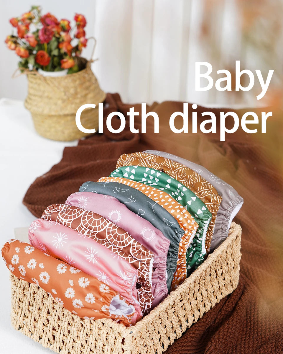 Happyflute 3-15KG 3Pcs Set Pocket Diaper Suede Cloth Inner Washable&Reusable Absorbent Ecological Adjustable Baby Nappy Cover