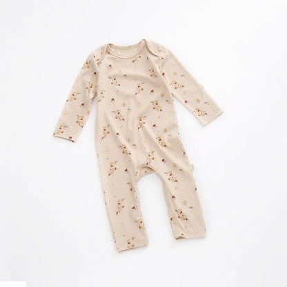 0-24M Nouveau-né Enfant bébé Garçons Filles Vêtements Printemps Imprimé Barboteuse Mignon Doux Coton Combinaison Manches Longues Coton Automne Bébé Tenue
