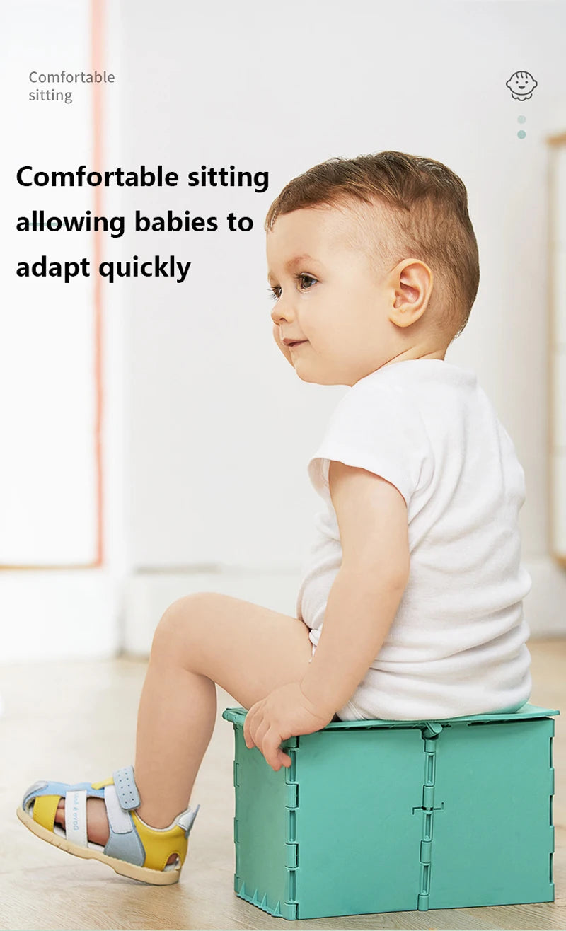 Portable Potty Child Travel Baby Pot Foldable Children's Potty Training Seat Easy to Clean Toilet Child Potty Training Seat