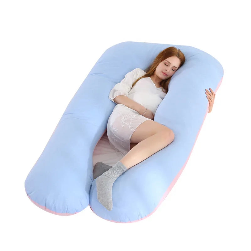 Oreiller de maternité en forme de U, oreiller de soutien de la taille, oreiller de couchage latéral, oreiller de grossesse démontable