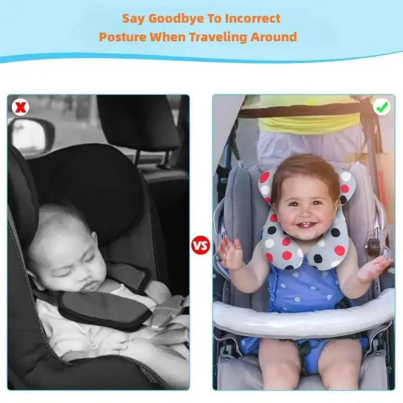 Baby Head Pillow Car Seat Head fixing Pillows Soft Neck Head Cushion Safety Kids Sleep Nap Pillow Outdoor Stroller Baby Pillow
