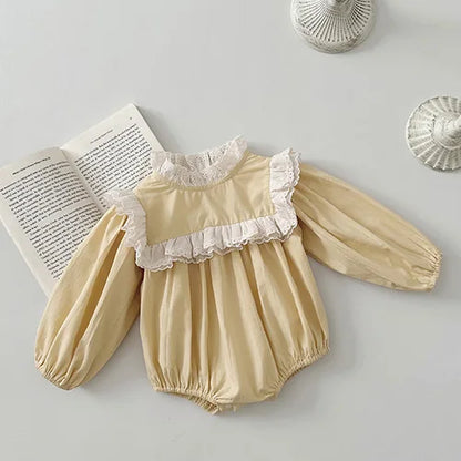 Barboteuse à manches longues pour bébé fille, nouvelle collection automne 2024, en coton imprimé, combinaison pour bébé fille de 0 à 24 mois