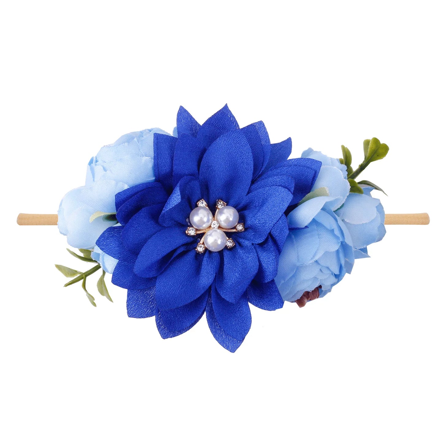 Baby Princess Flower Headband Girl's Floral Head Band Girl Flower Fontanelle Hair Dressing Headbands with big flower for party