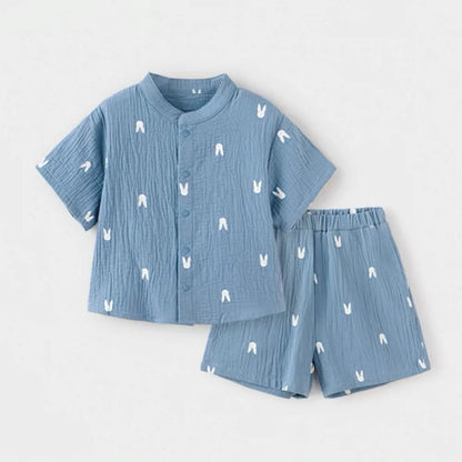 Ensemble de vêtements d'été pour bébé garçon, 2 pièces, t-shirts et shorts à manches courtes, pour bébé fille