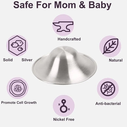 Protège-mamelons pour l'allaitement, essentiels pour l'allaitement des nouveau-nés, protège-mamelons originaux en argent, pour l'allaitement, pour toutes les mamans, apaisant