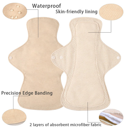 Serviettes hygiéniques en coton coloré BIAI, lavables et réutilisables, très absorbantes et respirantes, cadeau pour femme