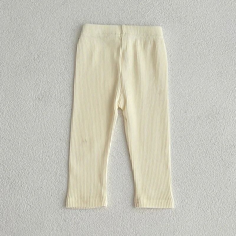 Leggings simples et solides pour bébé, pantalons skinny à rayures pour filles, pantalons slim en coton élastique pour nouveau-né, pantalons extensibles pour garçons