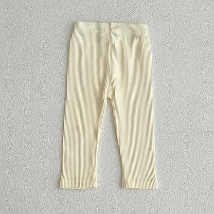 Leggings simples et solides pour bébé, pantalons skinny à rayures pour filles, pantalons slim en coton élastique pour nouveau-né, pantalons extensibles pour garçons