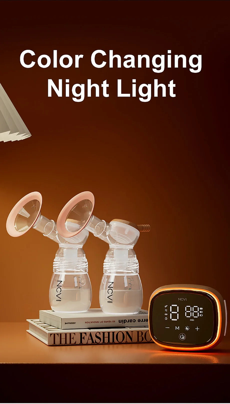 Tire-lait électrique double NCVI – 4 modes et 9 niveaux d'aspiration, ultra-silencieux, affichage LED, sachets de conservation du lait inclus