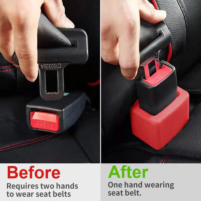 1pcs Car Seatbelt Locking Upright Device Card Slot Bracket Silicone Buckle Protective Cover Guard Belt Holder Car Accessories