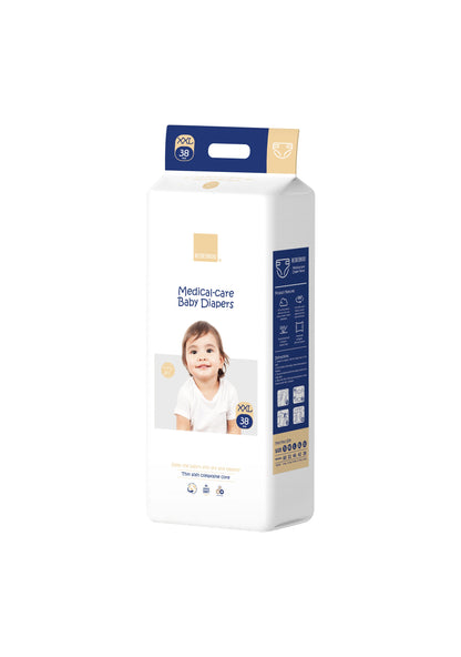 Bebeboo ultra-thin baby diapers use crystal clear water locking molecular structure to achieve instant suction and dryness