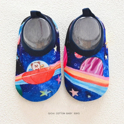 Chaussures d'eau pour bébé, motif animal de dessin animé coloré, pour piscine, plage, enfants, natation, surf, sport, baskets, chaussettes antidérapantes pour intérieur et extérieur