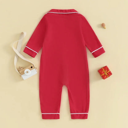 Barboteuse pour bébé garçon et fille, pyjama patchwork, col rabattu, boutons, manches longues, combinaison pour nourrisson, vêtements de nuit printemps-automne