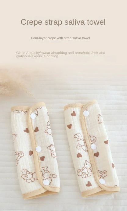 Baby Safety Belt Accessories Soft Cushion Shoulder Strap Cover Baby Waist Stool Drooling Bib Baby Strap Bib