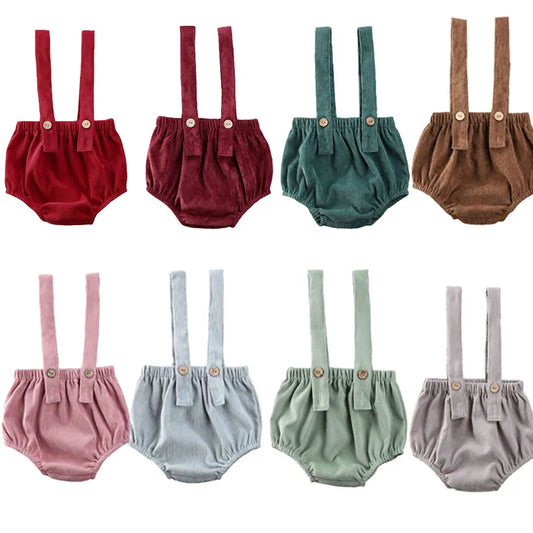 Short d'été à bretelles pour bébé de 0 à 24 mois, salopette ajustable avec bretelles boutonnées, short ample, barboteuse pour fille et garçon