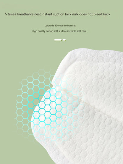 Lot de 100 coussinets d'allaitement jetables, respirants, fins et super absorbants, en coton