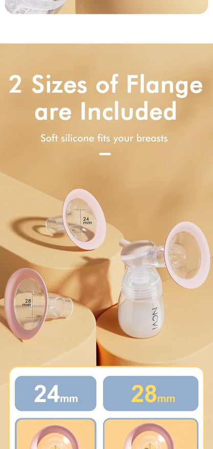 Tire-lait électrique double NCVI – 4 modes et 9 niveaux d'aspiration, ultra-silencieux, affichage LED, sachets de conservation du lait inclus