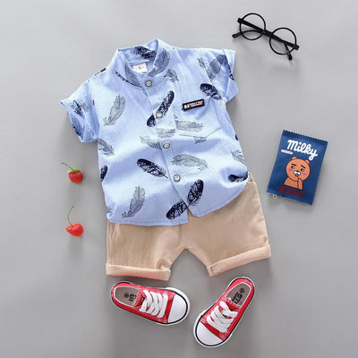 Ensemble de vêtements décontractés pour bébé garçon, haut et short, 2 pièces, été 2024