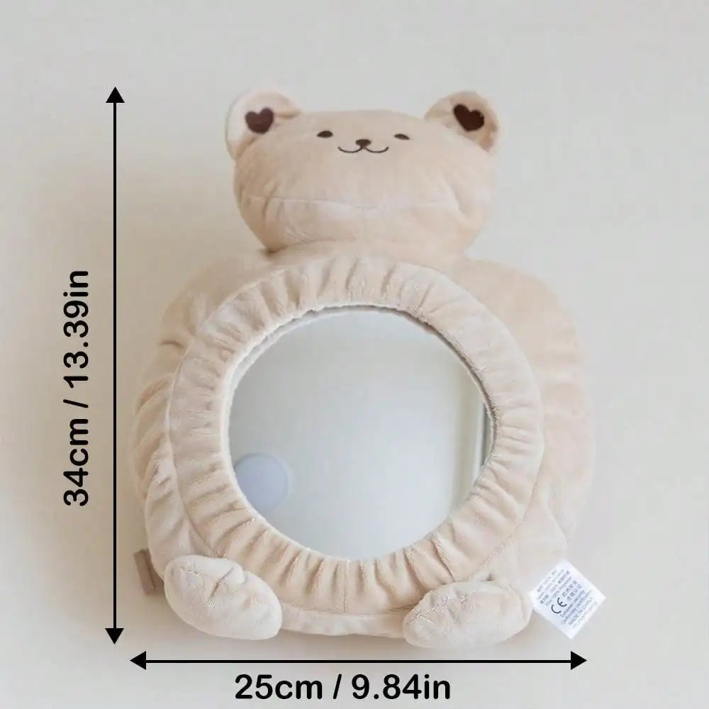 Cartoon Baby Car Rearview Mirror Baby Mirror Toys Multi-Function  Baby Toy Infant Soft Mirror Tummy Time Easy to Install Infant