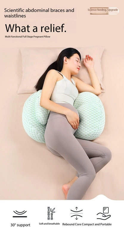 Coussin de soutien abdominal en coton pour femmes enceintes, multifonctionnel et doux, idéal pour la grossesse et la maternité