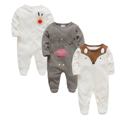 Barboteuse à pois pour bébé fille, lot de 3 pièces, 0 à 12 mois, joli vêtement printemps-automne à manches longues