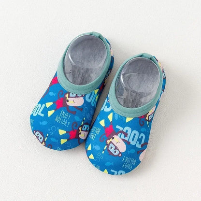 Chaussures d'eau pour bébé, motif animal de dessin animé coloré, pour piscine, plage, enfants, natation, surf, sport, baskets, chaussettes antidérapantes pour intérieur et extérieur