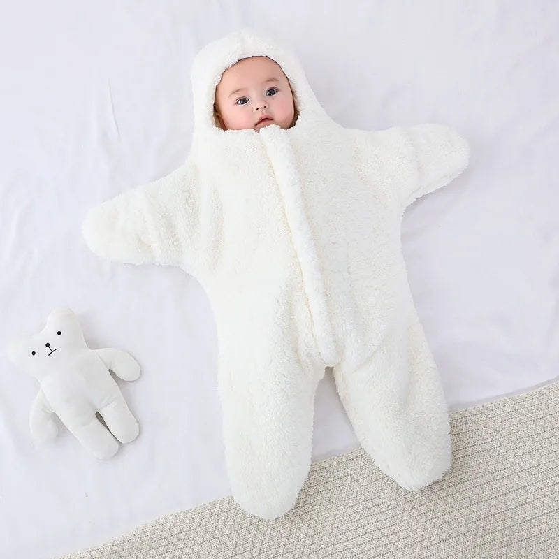 Combinaison à capuche pour nouveau-né, garçon et fille, motif dessin animé, vêtements à manches longues, tenue une pièce pour tout-petit