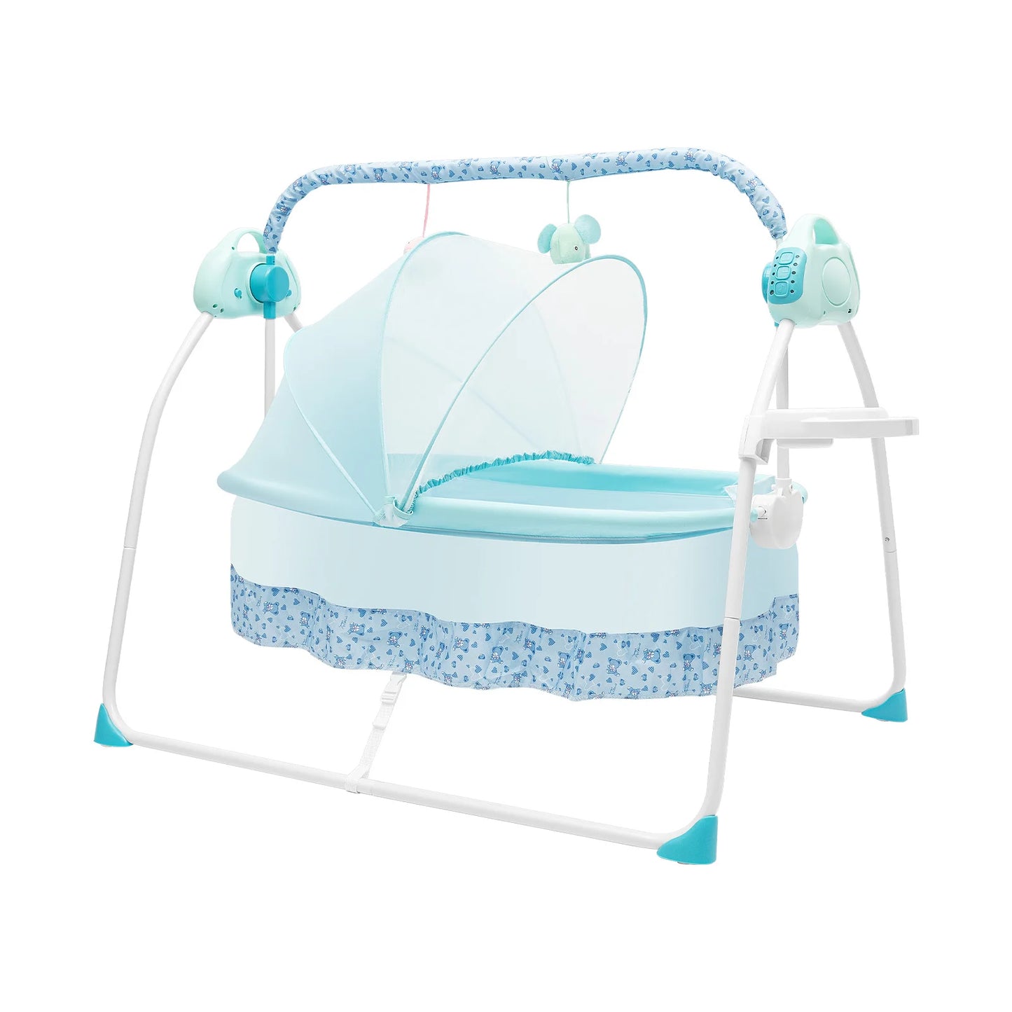 Electric Baby Cradle Folding Baby Swing With 5 Speed Settings And 12 Music Bluetooth Baby Rocker For 0-18 Months 0-25 kg Load