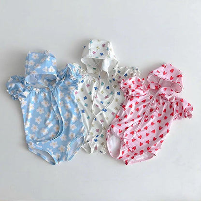 Maillot de bain pour bébé, modèle 6314, combinaison d'été coréenne pour nourrissons, vêtements de natation avec chapeau, style escalade en bord de mer, 2025