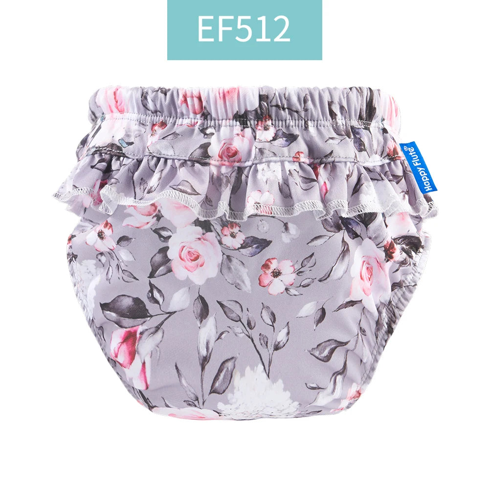 Elinfant 3 Size Flower Side Comfortable Baby Swim Diapers Fashion Print Reusable Washable Swimming Diaper Pool Pants