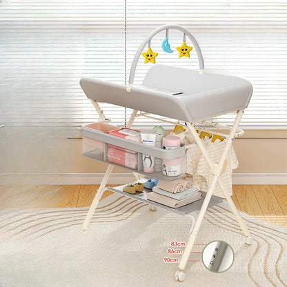 Baby Multifunctional Nursing Table, Foldable Diaper Table, Baby Bathing and Touching Table, Newborn Baby Diaper Changing Table