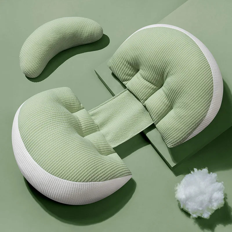Oreiller de grossesse ergonomique pour dormeurs latéraux Coussin de soutien de grossesse Protection de la taille Soulage la pression abdominale et dorsale